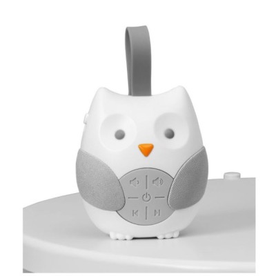 便携式婴儿安抚机便携式婴儿安抚音乐播放器猫头鹰形悬挂式婴儿推车睡眠舒适平静睡眠（免费3节AAA电池）